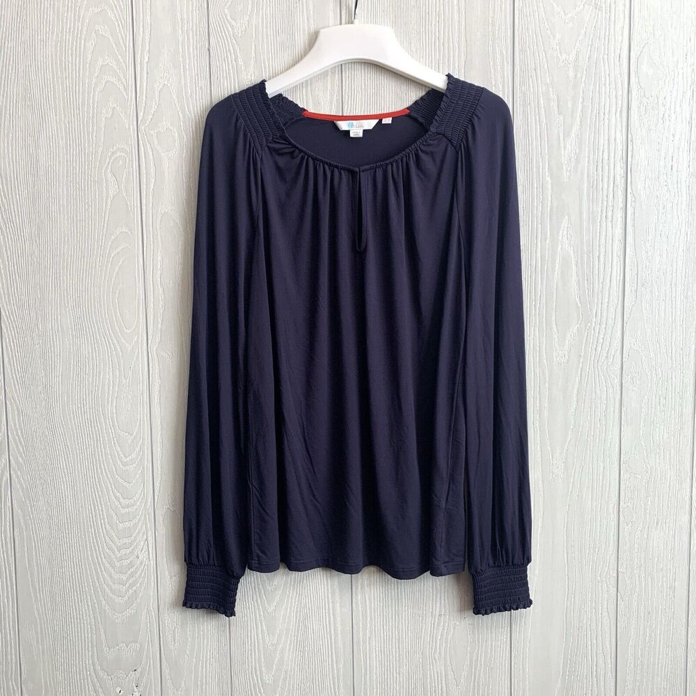 Boden Navy Blue Long Sleeve Top Size 4